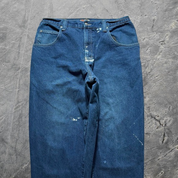 Baggy Wide Leg IOU Jnco Styl Skater Denim Surf Y2k Vintage Jeans 38x32 - Picture 7 of 8